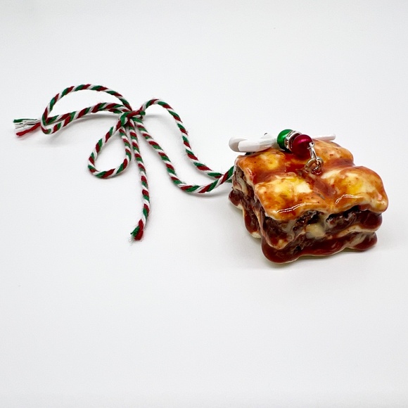 Lasagna Christmas Ornament – Handmade Clay Italian Food Christmas Tree Decor - Picture 11 of 16